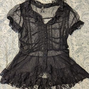 Lace Overlay Top